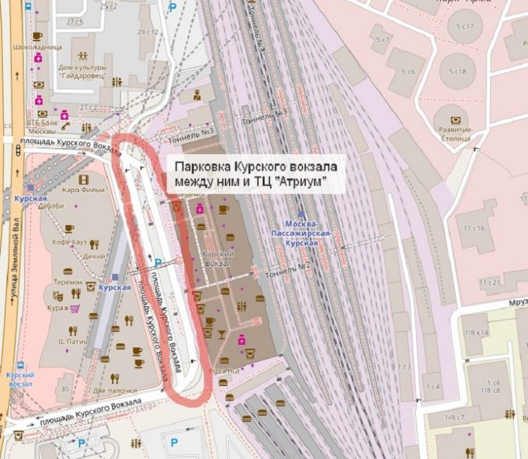 Схема курского вокзала в москве