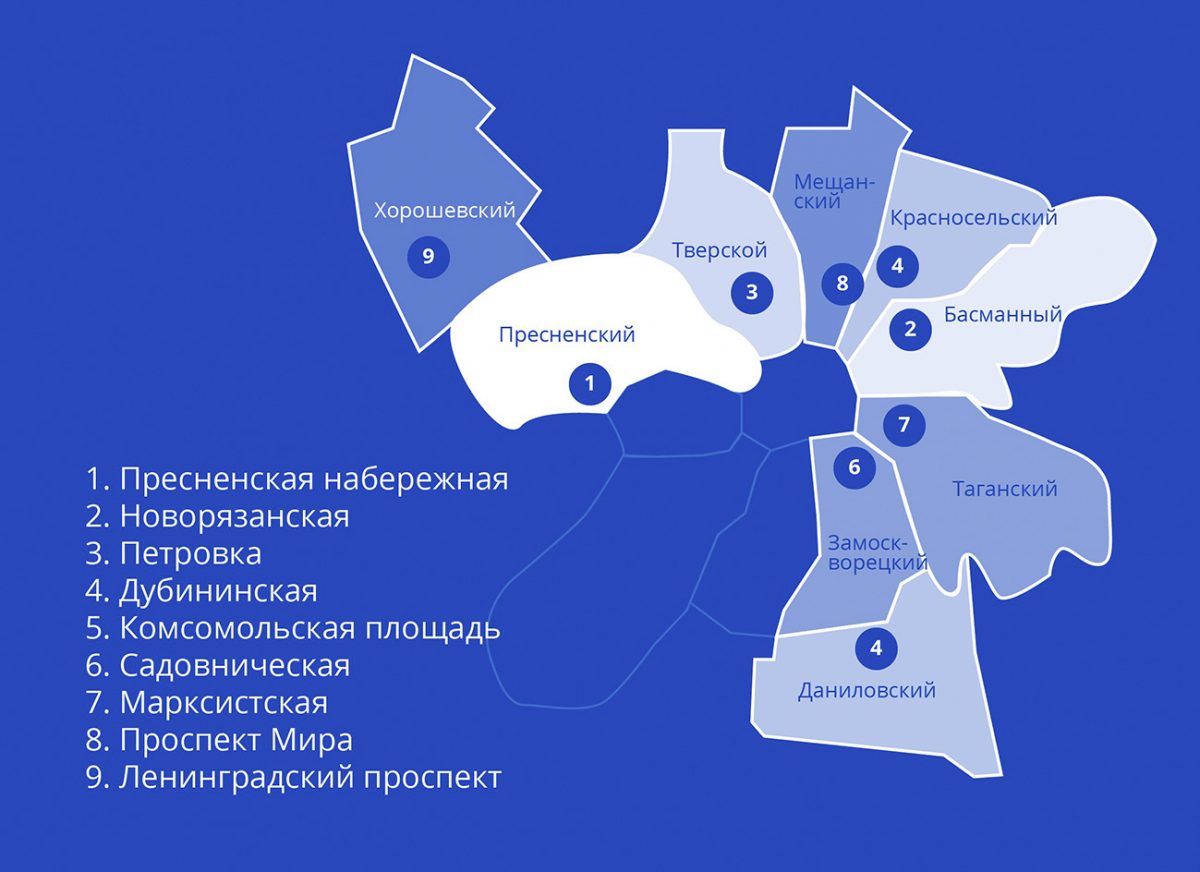 Карта басманного района москвы с улицами и домами