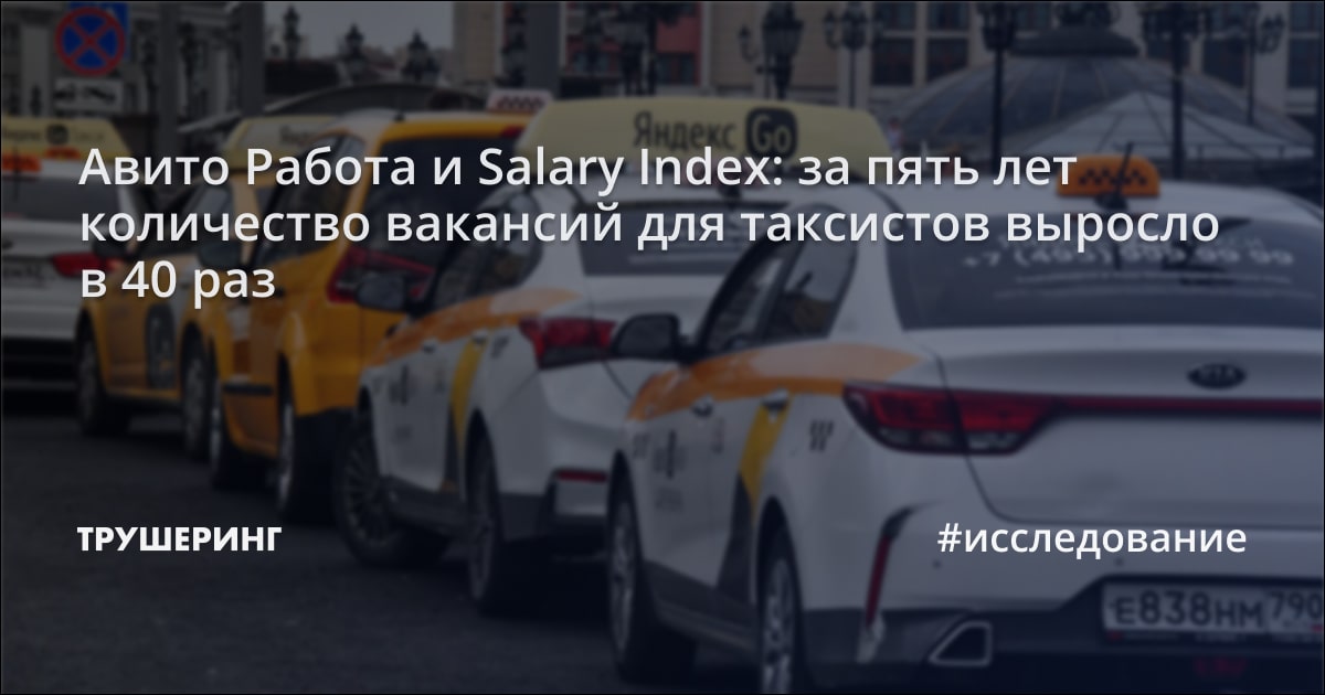 Авито Работа и Salary Index: за пять лет количество вакансий для