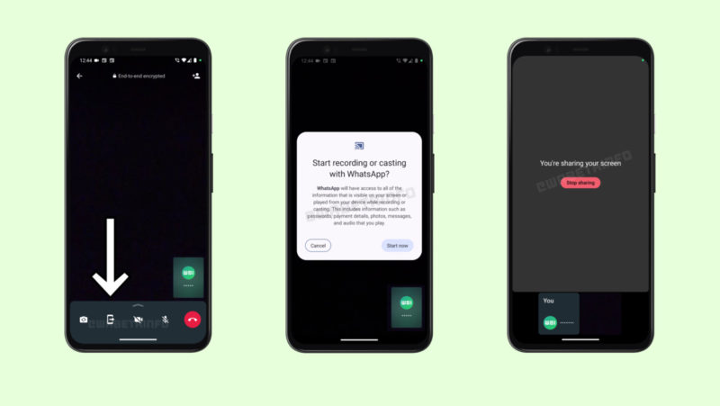 WhatsApp* добавил функцию трансляции экрана во время видеозвонков