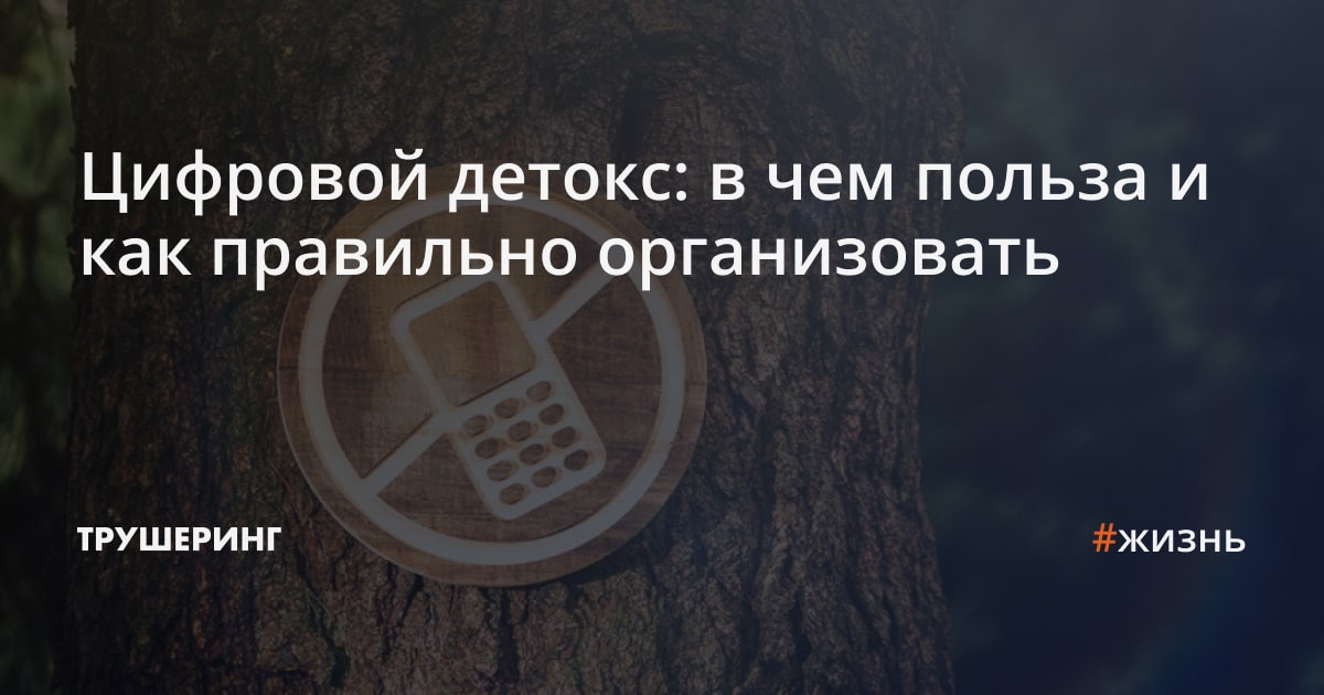 Цифровой детокс: в чем польза и как правильно организовать - Трушеринг