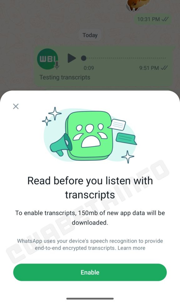 В WhatsApp появится расшифровка голосовых сообщений для Android-версии -  Трушеринг