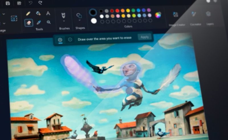 Компания Microsoft начала тестирование ИИ-функций в Paint и Блокноте на Windows 11