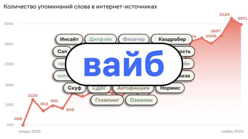 Вайб стало словом 2024 года по версии портала Грамота.ру