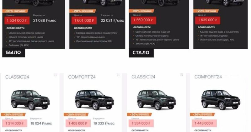 АвтоВАЗ поднял цены на автомобили