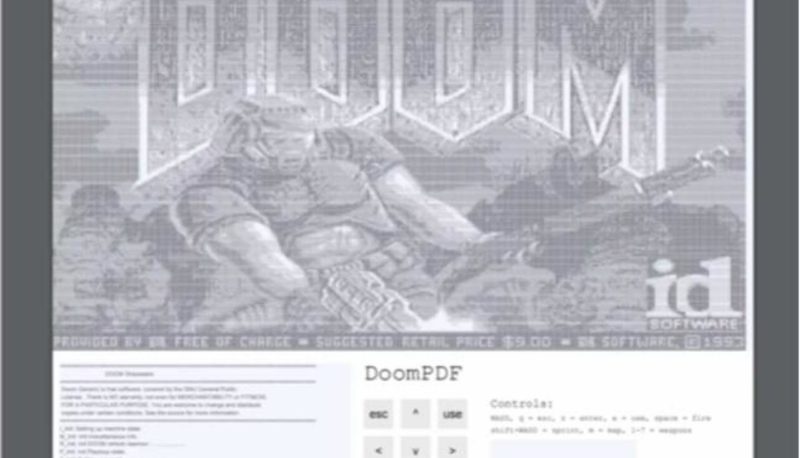Игру Doom запустили в PDF-файле