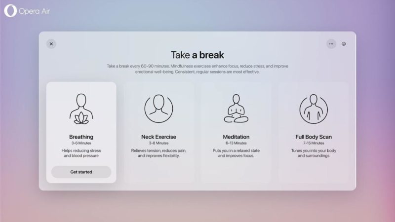 Opera представила браузер Opera Air со встроенными инструментами для борьбы со стрессом и повышения концентрации