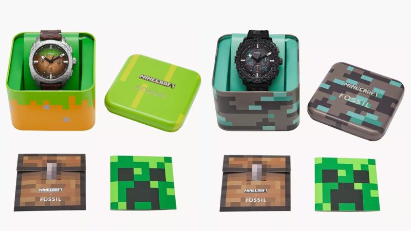 Бренд Fossil выпустил часы и другие аксессуары по игре Minecraft