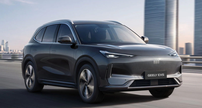 В России начались продажи нового электрокроссовера Geely EX5