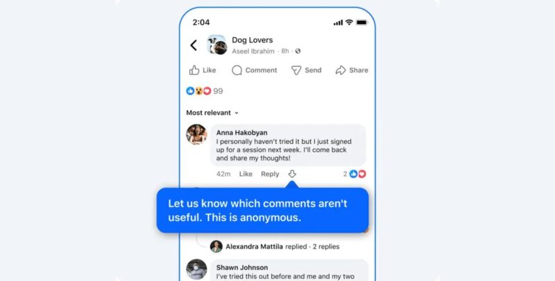 Теперь пользователи Facebook* могут ставить дизлайки на комментарии