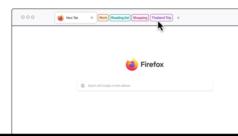 В Firefox добавили возможность группировать вкладки
