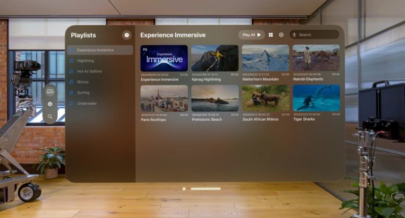 Apple выпустила приложение для работы с иммерсивными видео