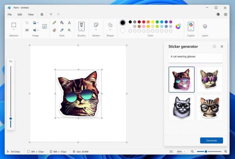 Microsoft добавит новые ИИ-функции для Paint, Блокнота и Ножниц в Windows 11