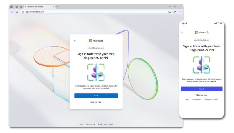 Microsoft убрала возможность использовать пароли для новых аккаунтов