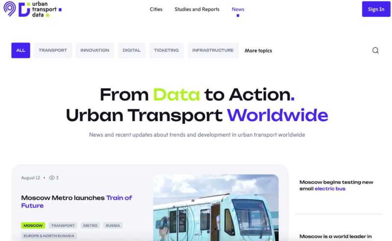 Дептранс Москвы запустил международную платформу UrbanTransportData для анализа транспортной инфраструктуры городов мира