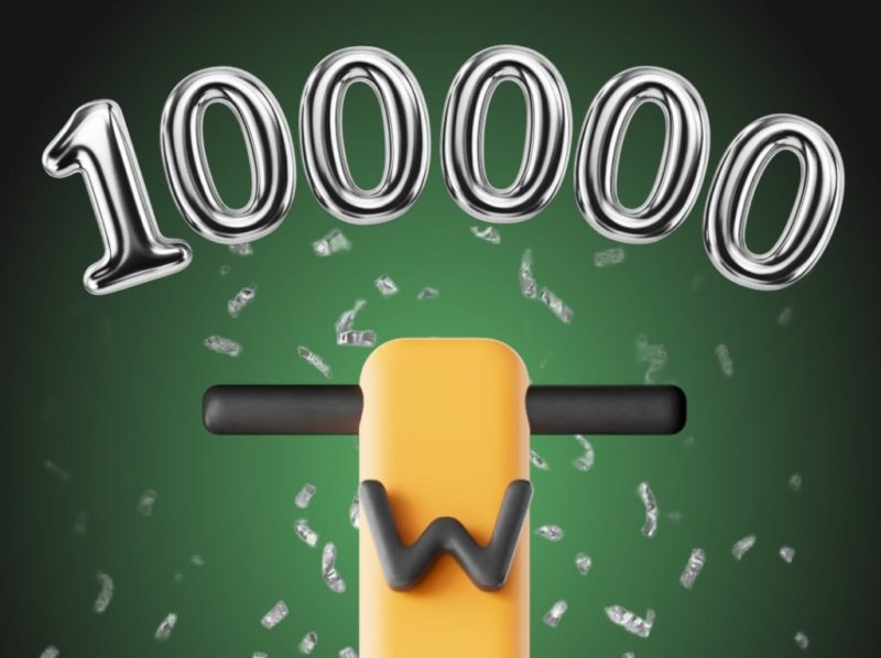Розыгрыш промокодов на 100 000 рублей у кикшеринга Whoosh