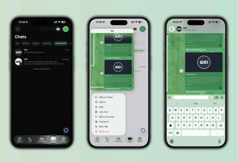 WhatsApp* начал тестировать обновлённый интерфейс в стиле Liquid Glass для iPhone