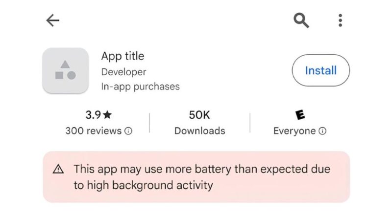 Google Play начнёт предупреждать о приложениях, расходующих чрезмерное количество заряда батареи