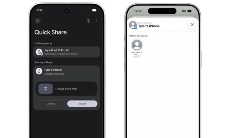 Устройства на Android и iOS теперь могут напрямую обмениваться фото и видео
