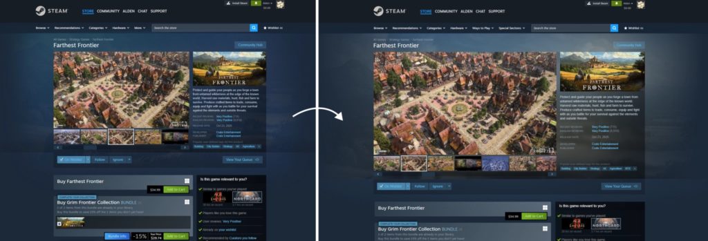 Steam получил большое обновление интерфейса с расширенными страницами и новым видеопроигрывателем