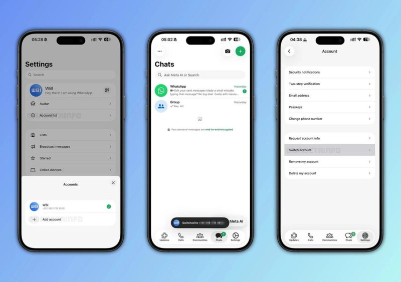 WhatsApp* добавит поддержку нескольких аккаунтов на одном iPhone