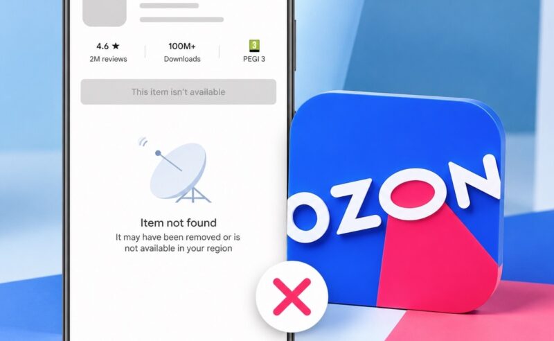 Приложения Ozon, Ozon Travel и других сервисов компании стали недоступны в Google Play